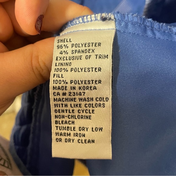 Quilted Talbots corduroy blue jacket - Picture 6 of 9